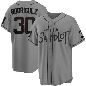 The Sandlot Baseball Jersey,Benny 'The Jet' Rodriguez #30 Button Down Short Sleeve,90s Classic Men Legend Jerseys L