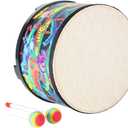 Floor Tom Drum for Kids 10 inch Percussion Instrument Music Drum with 2 Mallets for Baby Children Special Christmas Birthday Gift