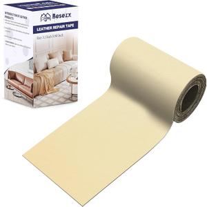 Leather Repair Patch Tape Kit, Self Adhesive Leather Repair for Furniture, Couch, Sofa, Car Seats,Office Chair,Vinyl Repair Kit.3.1inx60in