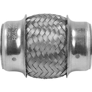 RP Remarkable Power, 2 inch Inlet Exhaust Flex Pipe, ID x 4 Length Flexible Tube, Stainless Steel Double Braid Heavy Duty Universal type Muffler Pipe RK7505 Replacement part