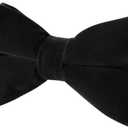 Bow Ties for Men Pre-Tie Bow Ties Vintage Tuxedo Velvet Bow Ties Cufflinks Pocket Square Sets With Gift Box (Black)