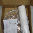 White Linen Tall Drum Lampshade, 11" Top x 11" Bottom x 12" High Lamp Shade, Lamp Shade Replacement for Table and Floor Lamps, Pendant LightHandcrafted Lampshade Easy Assembly