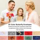 50 Pieces Bronze Envelopes with Bow Tie Closure, Paper Greeting Card Holders for Invitations Mail Postcard Bills Wedding Party Favors Business Cards, 8.66 x 4.33 Inches