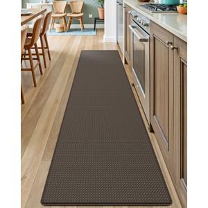 DEXI Kitchen Floor Mats Cushioned Anti Fatigue, 17x95, Long Standing Runner Rug Waterproof, Comfort Memory Foam Padded for Front Sink Laundry, Brown
