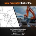 maXpeedingrods Quick Attach Bucket Locking Pin 70091-00149 for Kubota models U45 U55 KX057-4 KX161-3 excavators