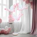 Havawish 3 Pcs 5.2ft Giant Butterfly Decorations Valentines Large Fluttering Artificial Gauze Butterfly with Standing Base for Wedding Church Birthday Party Home Garden Backdrop Decoration Photo Props