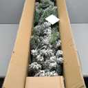 Papyrus 2 Pack of 9 ft Pre-Lit Frosted Blue Spruce Garland, Artificial, Warm White Light, Battery Powered, Indoor/Outdoor