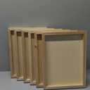 Bright Creations 6 Pack Unfinished 9x12 Wood Canvas Boards for Painting - Blank Deep Cradle (0.87 Inches Thick) - Wood Blanks Canvas Panel Boards - Wooden Signs for Crafts (Rect. 9x12in)