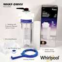 Whirlpool 10 x 2.5 Inch Whole House Water Filtration System WHKF-DWHV, 3/4" Ports, Clear Housing, NSF Certified Water Filter WHKF-GD05 Included