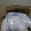 Momcozy Cooling Pregnancy Pillow,Original F Shaped Maternity Pillow for Pregnant Women with Adjustable Wedge Pillow, Full Body Support Pregnancy Pillows for Side Sleeping with Velvet Cover, Light Grey