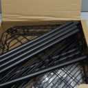 HuggieGems 4 Tier Floor Standing Corner Shower Caddy Organizer Shelf with Hooks, Bathroom Shelves Stand Rack, Black