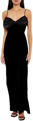 Forever 21 Womens Velvet Bow Maxi Dress Small