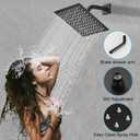 Matte Black Shower System, 8 Inch High Pressure Rain Shower with Handheld, Wall Mount Shower Faucet Set for Bathroom, Rough-in Valve Body and Trim Included