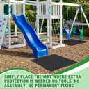 Nuanchu Playground Rubber Mat 48"x48", Heavy Duty Swing Set Mat, Shock Absorbing Landing Pad, Non Slip Outdoor Safety for Playground, Backyard Playset