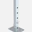 8000 lbs Square Drop Leg with Pin, Silver