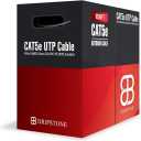 Dripstone - DS617 1000ft CAT5e Outdoor 350Mhz Direct Burial Solid Cable 24AWG Waterproof Wire HDPE Insulated Polyethylene (PE) for Indoor/Outdoor Easy Pull Box on Plastic Reel