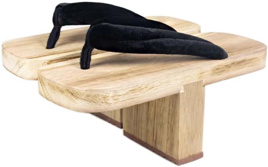 Japanese Style Cosplay Sandal Clogs Wooden Slippers Ninja Flip Flop Geta Sandal Clogs One Tooth Geta Sandals (27cm, Multicoloured-06)