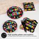 96Pcs Mexican Teacher Appreciation Decorations Nacho Average Teachers Plates and Napkins Funny Teacher Appreciation Decorations for Thank You Teachers Staff Welcome Party Supplies Serves 24