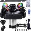 Pond Fountain Aerator with Lights,Pond Fountain with 4 RGB Lights,1HP 750W 110V Floating Pond Fountain with 100FT Power Cord& Timer,Pond Fountains for Large Ponds,Lakes