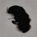 WIGNEE 100% Virgin Human Hair Wig Natural Wave Wigs with Bangs Brazilian Human Hair Wave Wigs Natural Black Color (18 Inch)