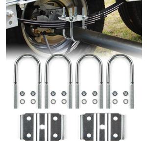 Heavy Duty Trailer U Bolt Kit for 5,200-7,000 lb Trailer Axle | 3" Round Axles | 7" Long U Bolt