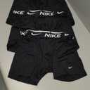Nike Men's Dri-FIT Essential Micro 4" Trunk Boxer Briefs 3 Pack (Large, Black(KE1156-001)