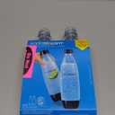 sodastream 1L Twin Pack Dishwasher Safe Slim Bottle (Black)
