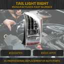 Dasbecan Right Passenegr Side Tail Light Compatible with 2010 2011 Toyota Prius Rear Tail Lamp Replaces# 8155147111