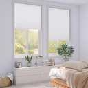 SLKWDOBD No Drill Cellular Shades for Indoor Window, Cordless No Tool Honecomb Blinds with Blackout, Thermal Insulated Noise Reduction, Easy Install for Home, Office, White, 30" W x 48" H