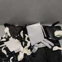 Black Bow Birthday Decorations,187Pcs Black and White Balloon Arch Kit with Clear Bow Foil Double Stuffed Pearl Balloons Ribbon Bow Pearl Stickers for Bow Coquette Birthday Bachelor Bridal Baby Shower