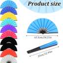 10 Pcs Large Folding Fan Bulk Popping Clacking Fans for Line Dancing Boots on The Ground Hand Fan for Dancing Performance Wedding Party Festival Decorative (9 Colors)