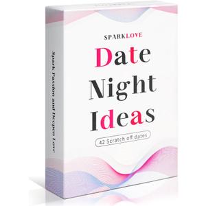 2 x Couple Gifts and Valentine Day Gifts, Date Night Ideas Cards, 42 Romantic Scratch Off Date Card Gifts for Couples, Gifts for Girlfriend and Boyfriend, His or Her Gifts, Gifts for Wife, Husband