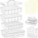 131pcs Bead Storage Container,4Tier-Bead Organizer Boxes And Craft Storage Boxes, Storage Stackable portable box,DIY Jewelry Craft Nails, Bracelets, Jewelry, Diamonds, Pens, (4Tier)