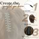 Claw Clip Ponytail Extension - Short Messy Hair Bun Hairpiece for Thin Hair, Straight Synthetic Hair Bun for Secure Hold & Quick Updo, Volumizing DIY Styles for Women(Brown)