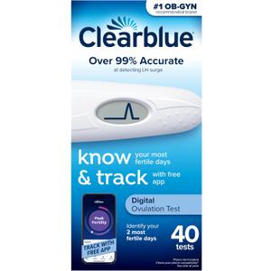 Clearblue Ovulation Test with Clear Digital Results, Over 99% Accurate at Detecting LH Surge, 40 Ct