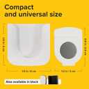 Magnetic Remote Control Holder - 5 Pcs White Set for TV, Fan, and Air Conditioner Remotes - Wall Mount with Self-Adhesive Back for Easy Installation and with our Powerful and Sleek Magnetic Holders