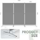 RANTILA 3 Panel Room Divider, 6 Ft Tall Folding Privacy Screen Freestanding Room Partition Wall Dividers, 102''W x 20''D x 71''H, Grey