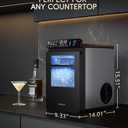 ecozy Nugget Ice Maker Countertop, Smart Pebble Ice Machine with APP Control, 44 lbs Per Day Soft Pellet Chewable Ice with Self-Cleaning, Stainless Steel (Silver)