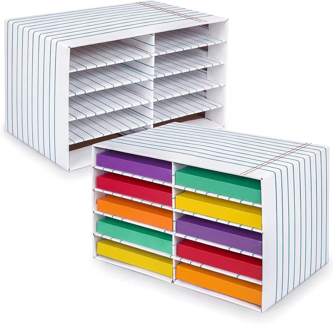 Colingmill 2 Pcs Notebook Classroom Paper Storage Organizer 19x12 Inch