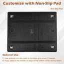 Joy&Grace Appliance Slider for Kitchen Appliances 360 Rolling Sliding Tray for Coffee Maker Countertop, Bamboo Coffee Pot Slider Rolling Tray with Universal Rollers (Black, Medium 14.5" x 10")