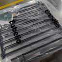 Babelio 29.7-46.5" No Bottom Bar Baby/Dog Gate for Stairs, House and Doorways, Auto Close Safety Pet Gates with Large Walk Thru Door, Hardware Mount, Black