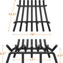 Jusgym Fireplace Grate 21 Inch with 7 Support Legs, Round Solid Steel Heavy Duty Fireplace Log Holder, Fireplace Log Grate for Indoor Fireplace & Outdoor Firepit