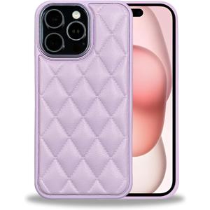 ZHEGAILIAN for iPhone 13 Pro Case, Military-Grade Protection, All-Around Shockproof Corners, Stylish Leather Phone Case for iPhone 13 Pro - Purple