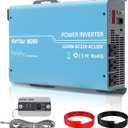 2400W Power Inverter 1200 Watt Pure Sine Wave Inverter 12V to 110V 120V AC Converter, Peak 2400W with Dual AC Outlets and USB & Type-C for Car, RV, Home, Truck, Off-Grid Solar