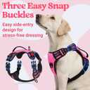 rabbitgoo Dog Harness for Large Dogs, No Pull Pet Harness with Soft Padded Handle, Adjustable Reflective Vest with 3 Buckles, Easy Walking Harness with 2 Leash Clips, Pink, L