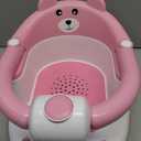 Baby Bath Seat for Babies 6 Months & up, Non-Slip Toddler Bath Seats for Babies Sitting Up, Safe Infant & Newborn Bathtub Chair with 4 Suction Cups & Soft Cushion for Shower,Pink