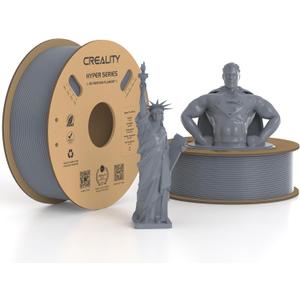 Creality Hyper PLA Filament 1.75mm Grey & Grey 2KG, 30-600mm/s High Speed PLA 3D Printer Filament, 2 Pack 1kg Spool(2.2lbs) PLA, Dimensional Accuracy +/-0.02mm, Fit Most FDM 3D Printer