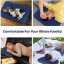 TREKOLOGY Camping Pillow - Large Inflatable (24"x15") for Home-Like Comfort, Portable & Ergonomic, Easy to Clean, Durable & Leak-Proof, Removable Strap for Secure Fit  ALUFT Ultra (Blue)