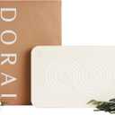 Dorai Home Bath Stone Mat 23.6"x15.4"  Quick-Dry, Non-Slip Diatomite Stone Bath Mat for Bathroom, Zen Sandstone