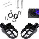 2 PCS Dirt Bike Foot Pegs, Heavy Duty Bike Foot Pegs Assembly Kit, Motorcycle Footpegs Pedals for 50cc 70cc 110cc 125cc PW50 PW80 TW200, Compatible with Yamaha HNDA Sunl (Black)